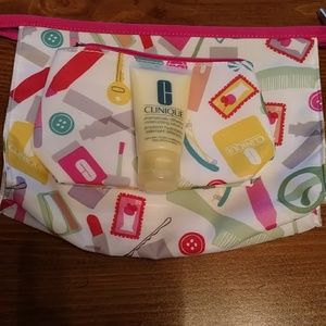 Clinque makeup bags and moisturizing lotion